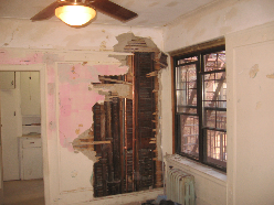 Wall opening for plumber's access
